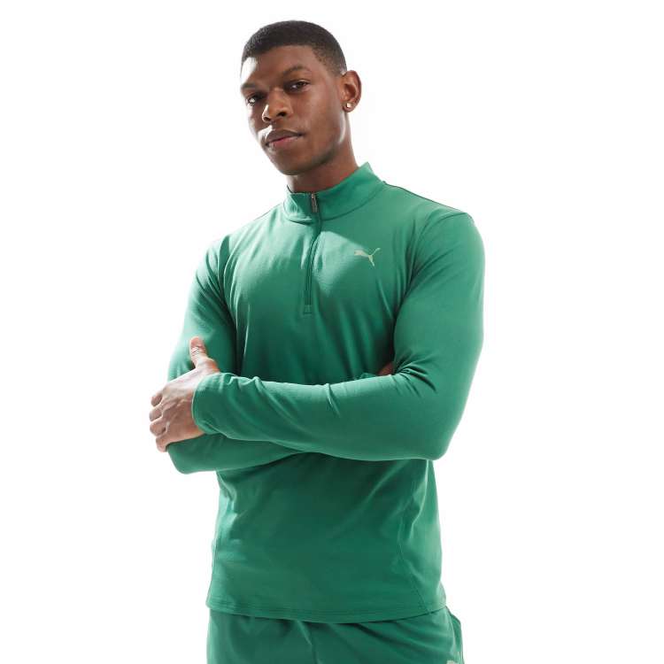 PUMA Training slim fit quarter zip in vine green | ASOS