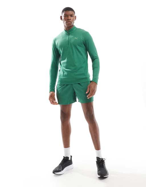 PUMA Training slim fit quarter zip in vine green | ASOS