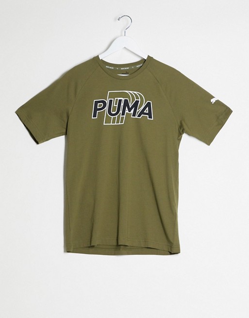 Puma Training sport t-shirt in khaki