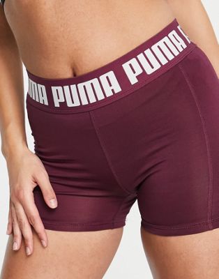 Puma Training Strong 3 inch tight shorts in plum