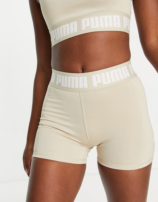 Puma Training Strong 3 inch tight shorts in stone