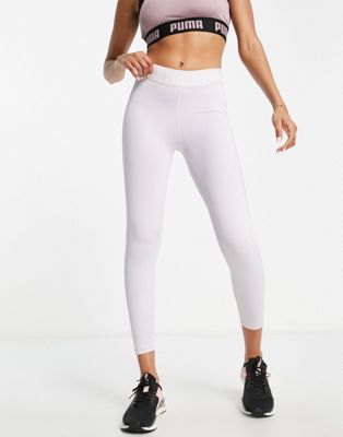 Puma Studio Yoga High Waisted Leggings With Wave Effect In Mauve-purple