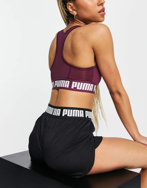 Puma exclusive to ASOS glam bra in purple, ASOS