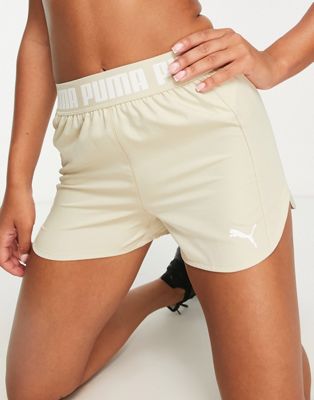 Puma Training Strong woven 3 inch shorts in stone - ASOS Price Checker