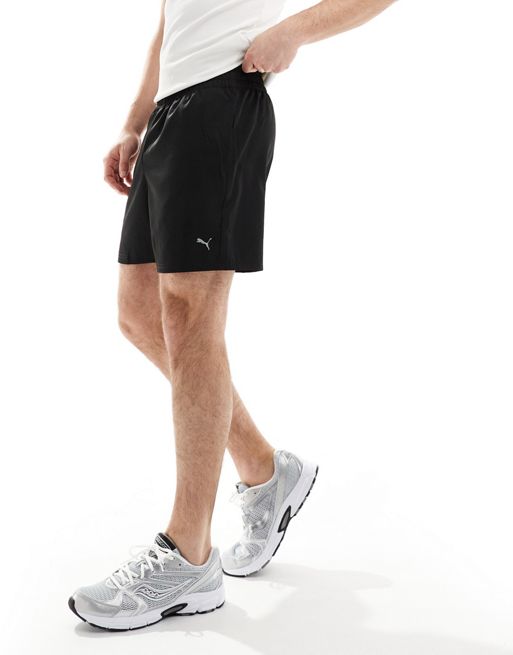 PUMA – Training – Svarta, vävda shorts, 5 tum
