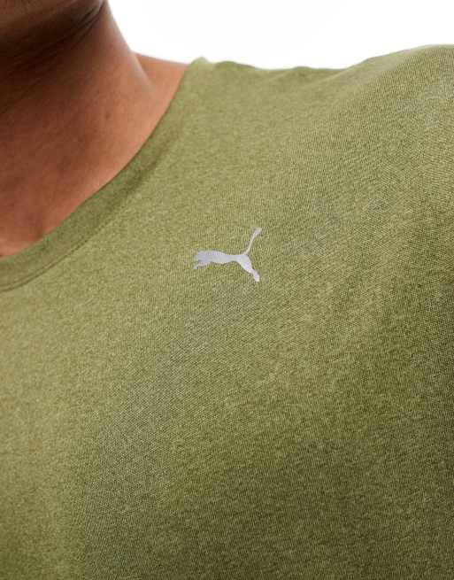 PUMA Training - T-shirt med logo i meleret kaki, 4 af 4