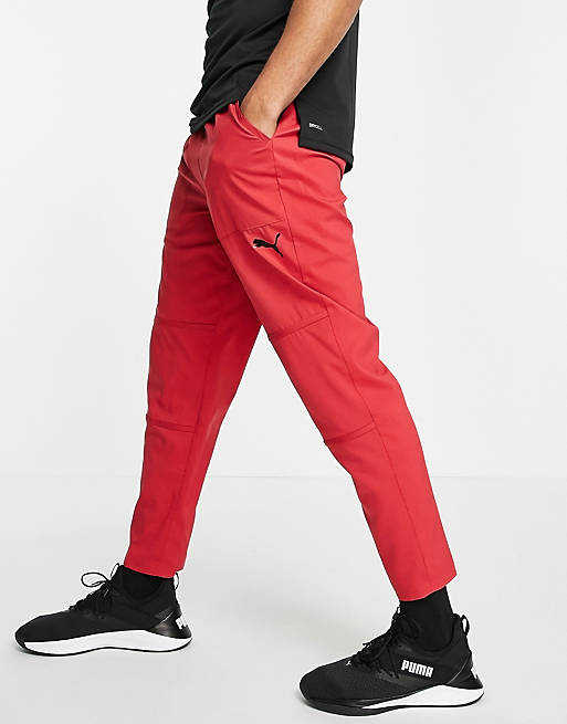 Puma Training trousers in red with vents