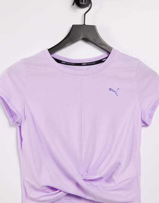 PUMA Training twisted t shirt in purple