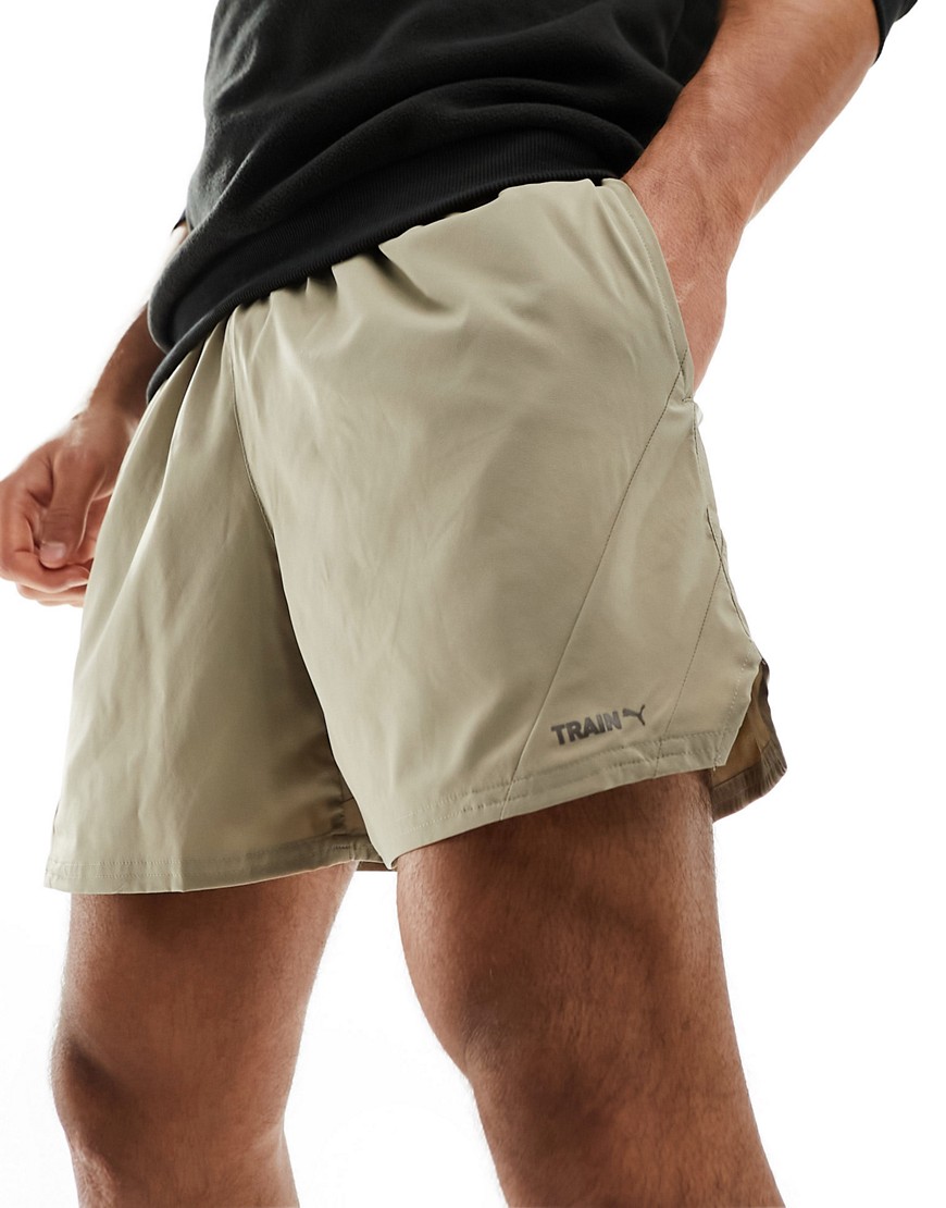 Puma Training Woven Shorts In Brown
