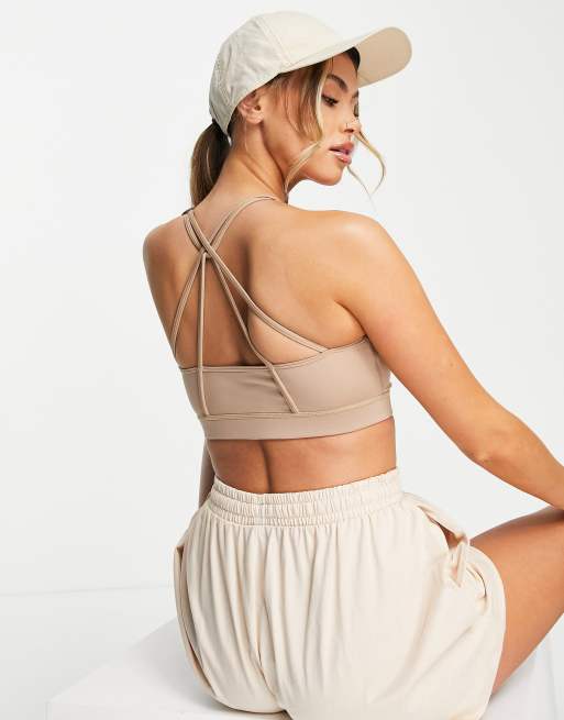 PUMA Training x Stef Fit strappy bra in taupe exclusive to ASOS, 3 of 4