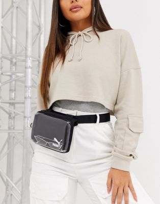 Puma transparent belt bag in black | ASOS