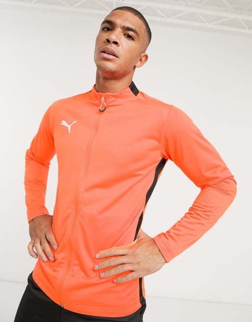 Puma Tuta sportiva da calcio arancione e nera ASOS