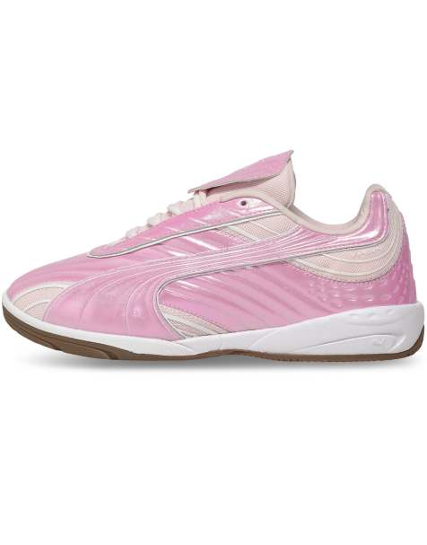 Puma V-s2 pearlised trainers in white and pink - view 1