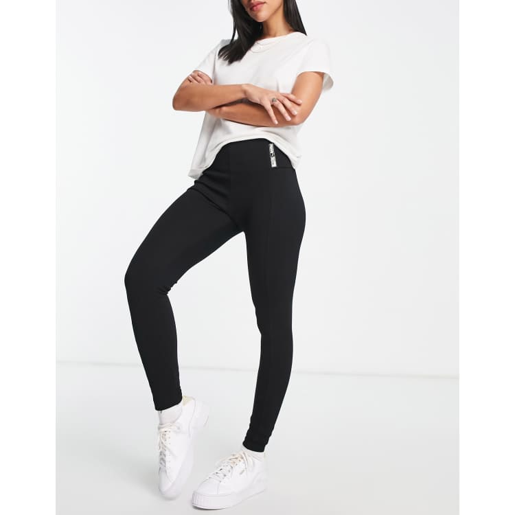 Puma varsity ribbed leggings in black