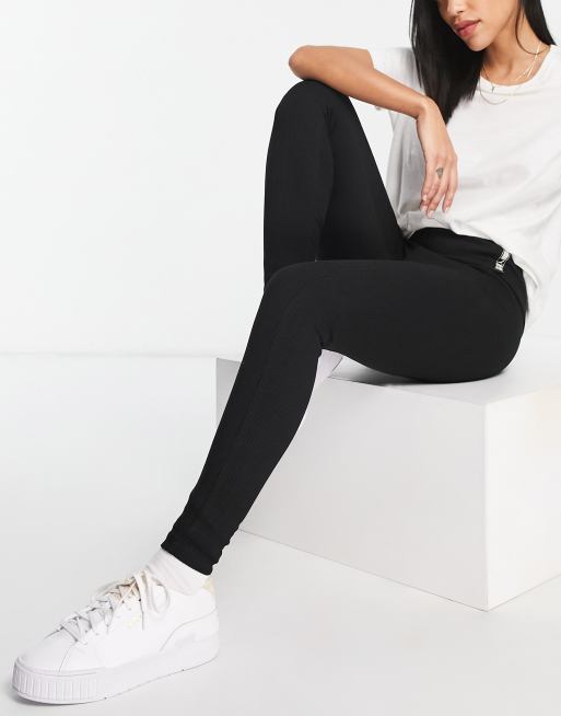 Puma varsity ribbed leggings in black