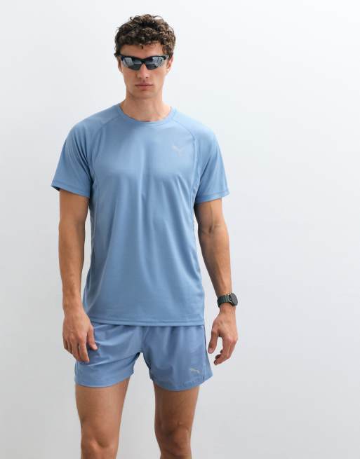 Puma Velocity 5" running shorts in blue, 3 of 5