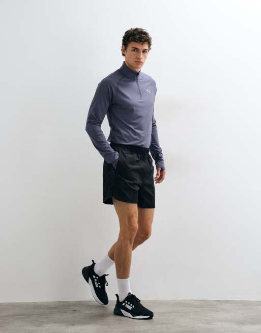 Puma Velocity cloudspun running quarter-zip top in gray, 2 of 5