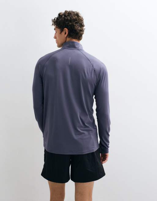 Puma Velocity cloudspun running quarter-zip top in gray, 4 of 5