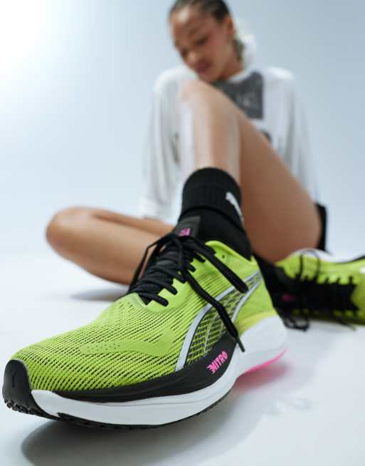 Puma Velocity Nitro 3 Psychedelic Rush trainers in lime | ASOS