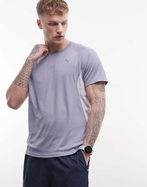 Puma Velocity running tee crew neck in gray sky - view 1