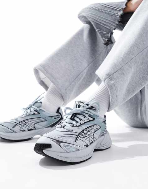 Grey on sale athletic shoes