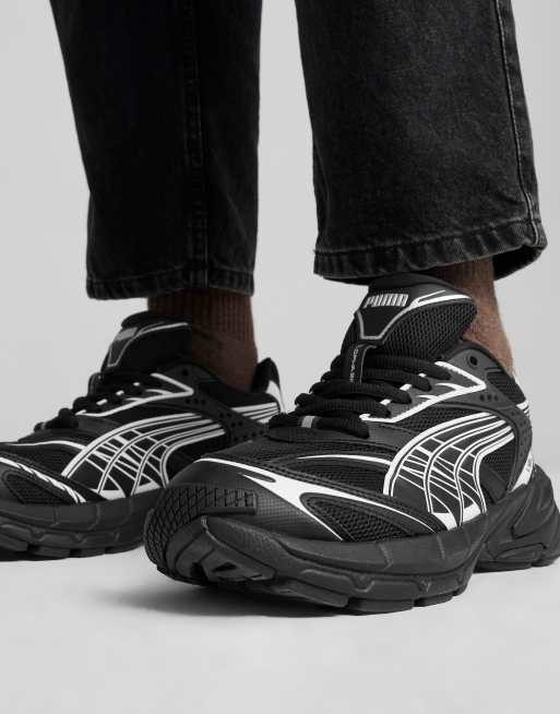 Puma Velophasis trainers in black and grey ASOS