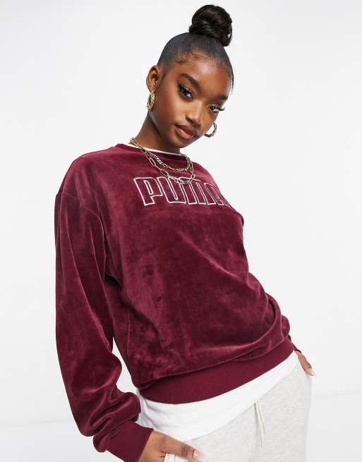 in PUMA | sweatshirt velour ASOS burgundy