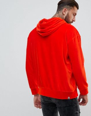 puma red velvet hoodie