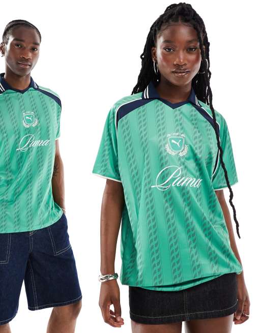 PUMA - Voetbalshirt met archiefprint in groen, exclusief bij CerbeShops 