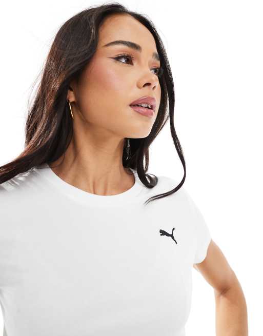★★PUMA★★ Wardrobe Baby Tee White 63186502 631865-02 Wardrobe Essentials Women's Baby Tee | PUMA