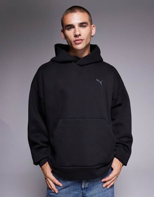 Puma Wardrobe ess boxy hoodie in puma black