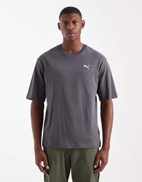 Puma Wardrobe ess boxy t-shirt in dusky gray