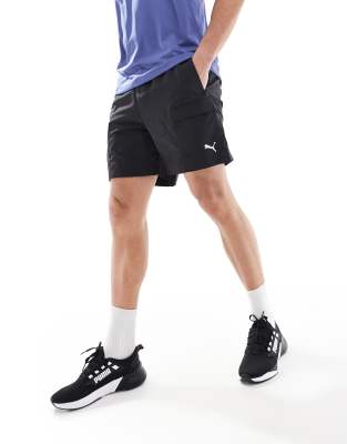Puma Wardrobe ess relaxed 6" cargo shorts in puma black - view 1