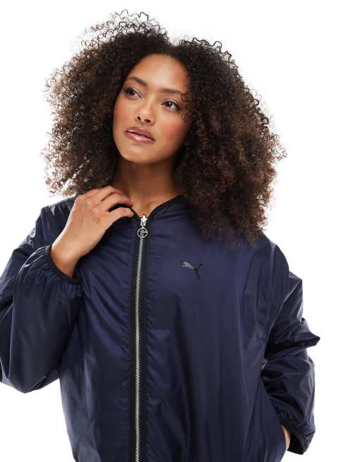 Womens Jacket Puma Satin Bomber Jacket PUMA NWT Black Satin Lux T7