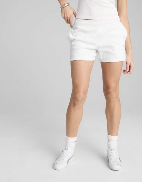Puma Wardrobe essentials 4" shorts pointelle in puma white - view 1
