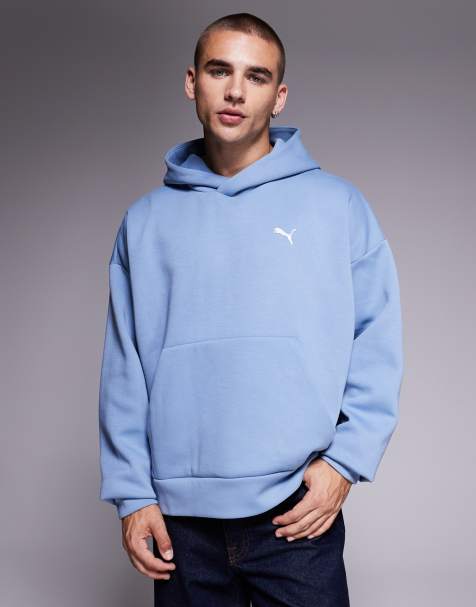 Puma Wardrobe Essentials boxy hoodie in blue - view 1
