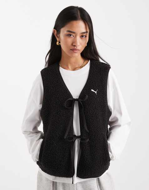 Puma Wardrobe essentials polar fleece gilet in black - view 1