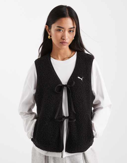 Puma Wardrobe essentials polar fleece gilet in puma black