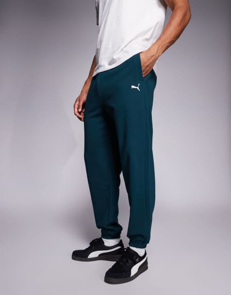 Puma Wardrobe essentials relaxed sweatpants in green terrain - view 1