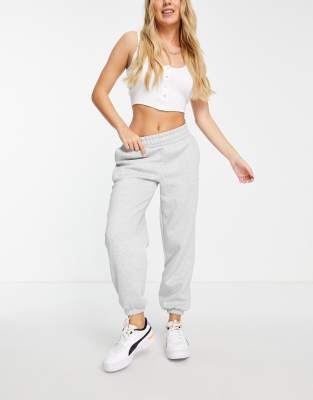 puma grey joggers womens