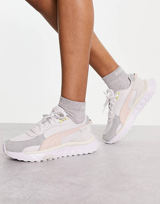 Wild Rider Rollin' sneakers in white light pink | ASOS