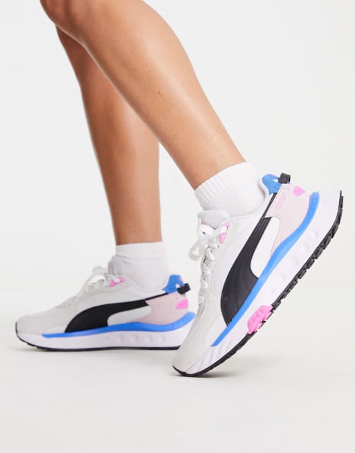 PUMA – Wild Rider Rollin – Sneaker in Weiß und Rosa