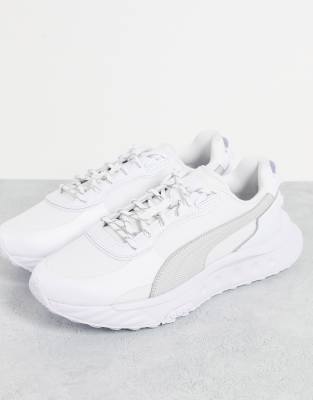 puma white and silver
