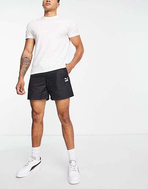 Puma Woven Shorts in Black | ASOS | Sportshorts