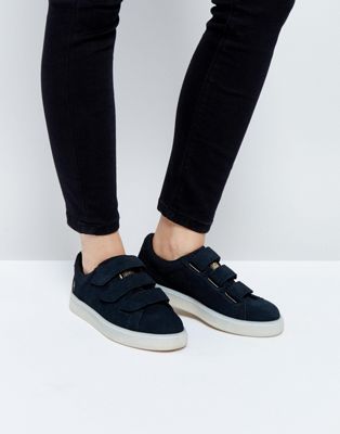 black strap sneakers