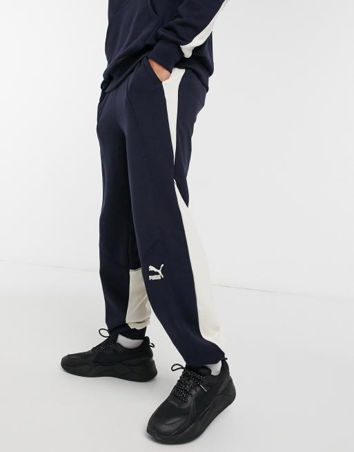 PUMA x Central Saint Martins logo sweatpants in navy with white detail