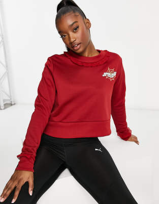 Puma x Charlotte Olympia logo sweatshirt in red