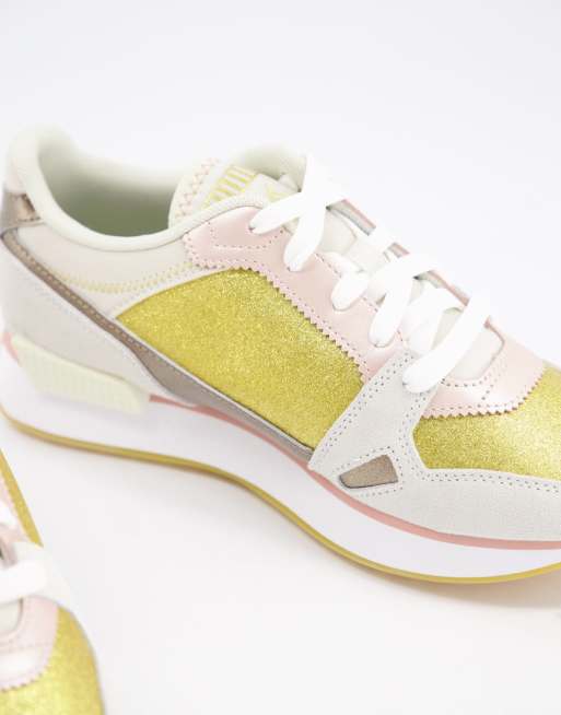 Puma x Charlotte Olympia – Mile Rider – Rosa glitzernde Sneaker, 2 von 4