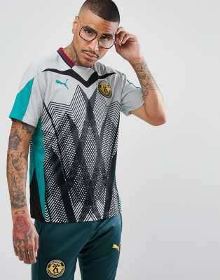 Puma x Daily Paper Football T-Shirt In Grey 57417039