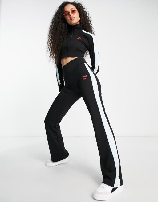 PUMA T7 Flared Pants, Black Women's Casual Pants